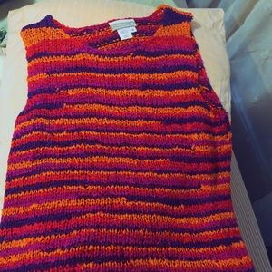 Coldwater Creek silk crochet top
